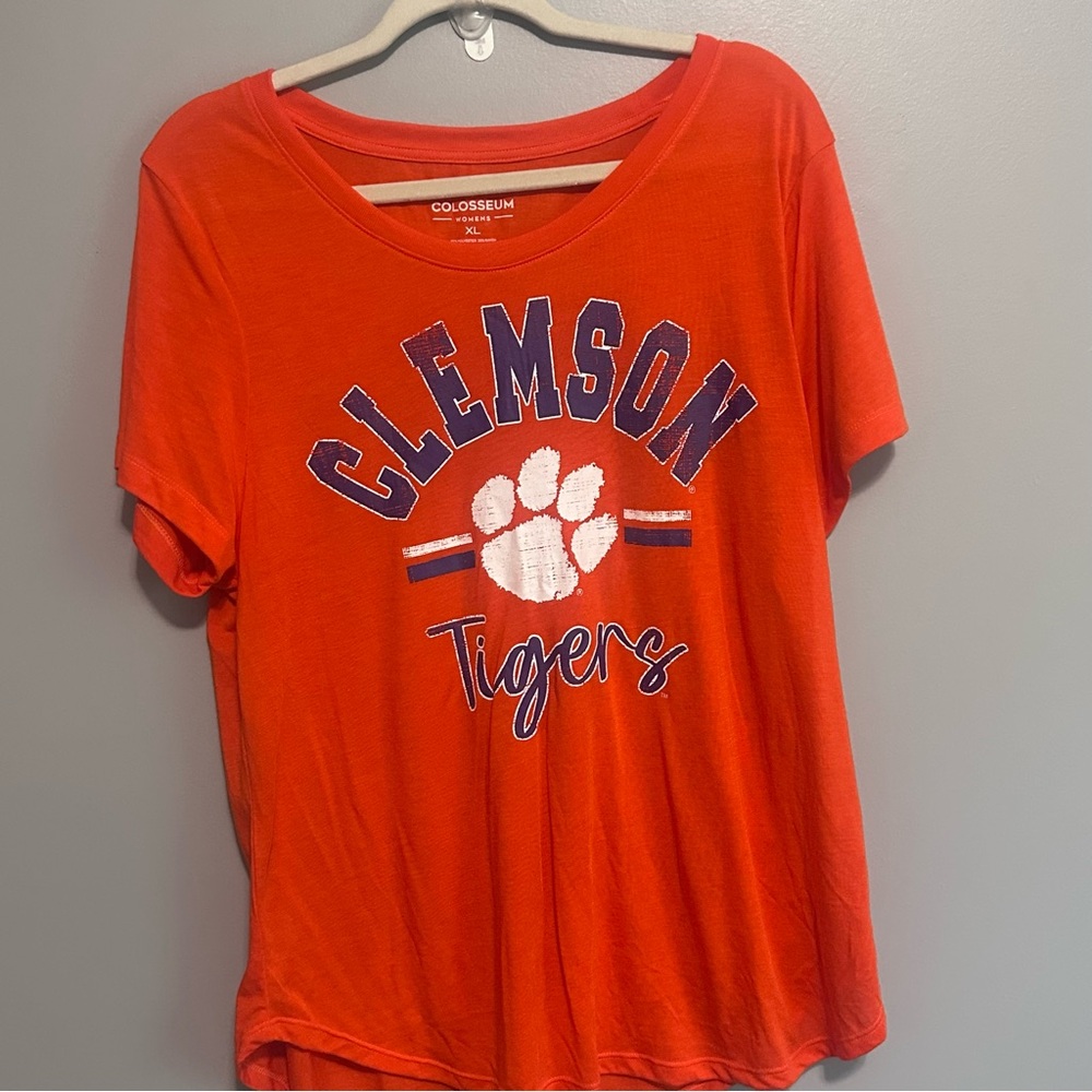 Clemson Tigers Women’s XL Orange Graphic T Shirt Colosseum NCAA